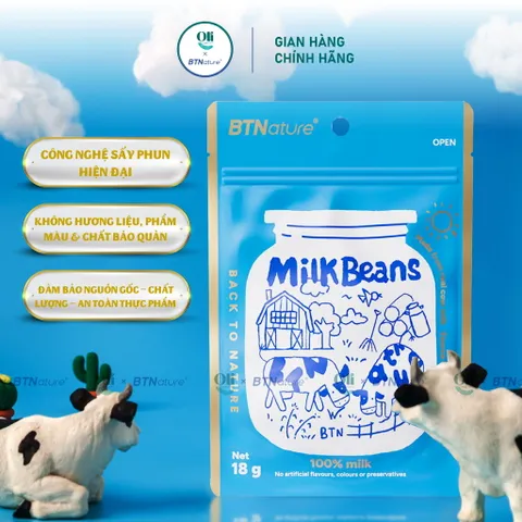 Kẹo Sữa Nguyên Chất BTNature 100% - Bổ Sung Canxi Vượt Trội, Dinh Dưỡng Tiện Lợi cho Người Lớn và Trẻ Em